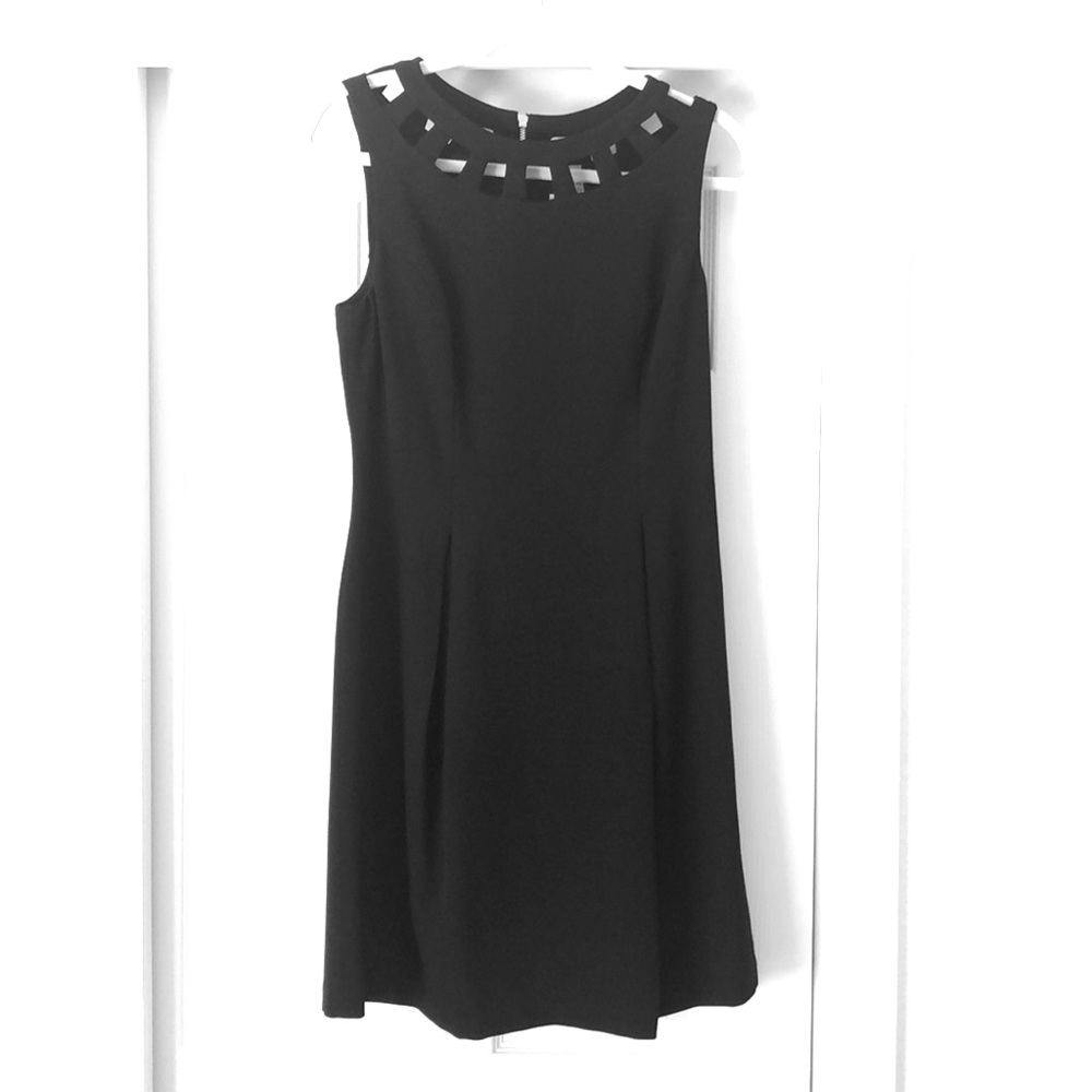 Eliza J high neck cut out black dress Size 8